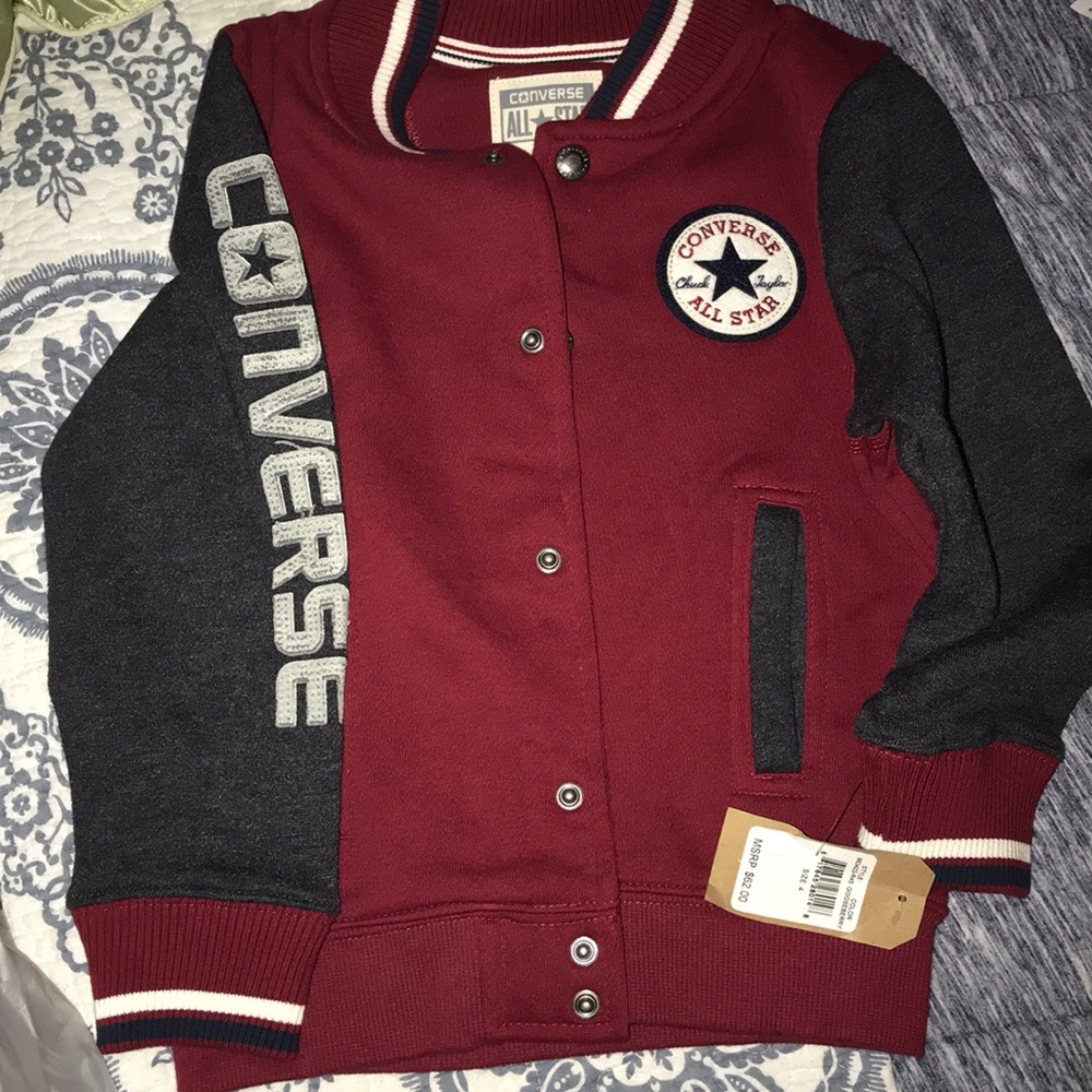 Burgundy  Converse jacket